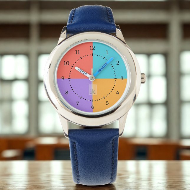 Färg Block Monogram Kids Watch - Back to school Armbandsur (Skapare uppladdad)