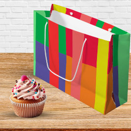 Färg block Rand Monogram Namn Rainbow