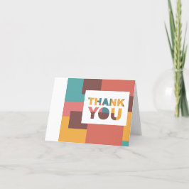 Färg Block Tack Kort
