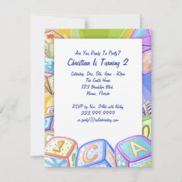 Färg blockerar inbjudan på 4,25 x 5,5 tum