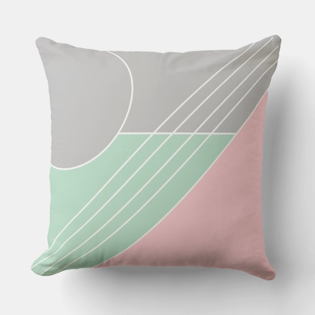 Färg blockerar modern gigantisk minimalistisk snyg kudde (Framsida)