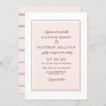 Färg-blockinbjudan med minimalistisk inbjudan