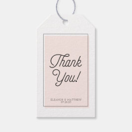  Färg blockminimalistisk Tack Presentetikett