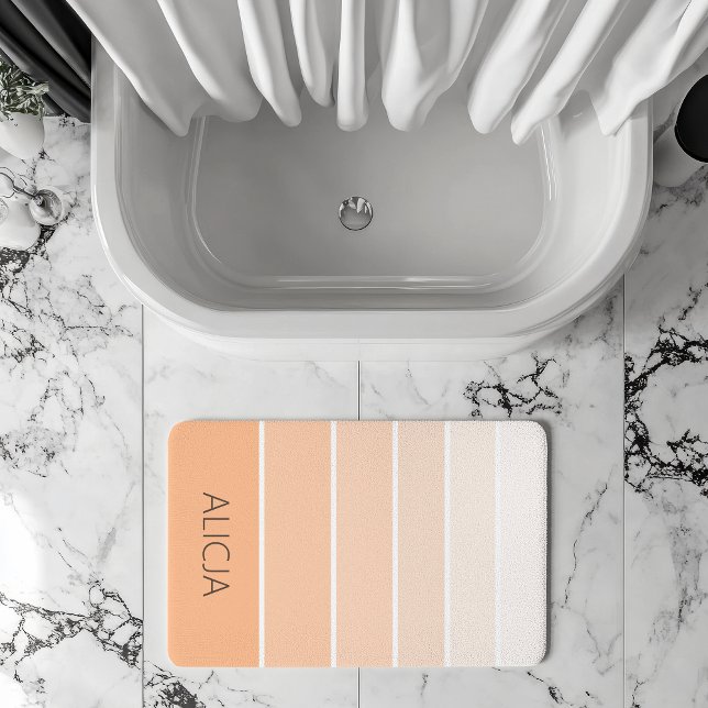 Färg Blocks Peach Fuzz | ELEGANT NAMN Badrumsmatta (Skapare uppladdad)