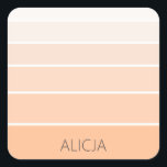 Färg Blocks Peach Fuzz | ELEGANT NAMN Fyrkantigt Klistermärke<br><div class="desc">Färg Blocks Peach Fuzz | ELEGANT PERSONLIG NAMN | Klassisk | ELEGANT | TRENDIG | SNYGGT | Gått</div>