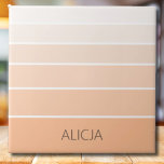Färg Blocks Peach Fuzz | ELEGANT NAMN Kakelplatta<br><div class="desc">Färg Blocks Peach Fuzz | ELEGANT PERSONLIG NAMN | Klassisk | ELEGANT | TRENDIG | SNYGGT | Gått</div>
