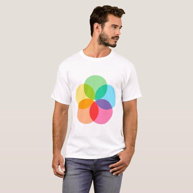 Färg Blomma T Shirt (Hel framsida)
