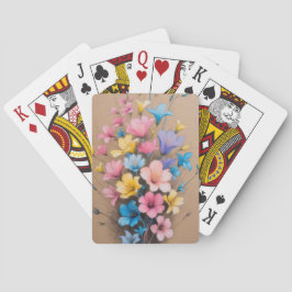 Färg Blommigt Arrangemang konst med färglös design Casinokort