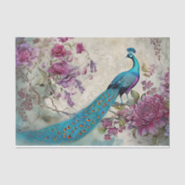 Färg Blommigt - bakgrunden - decoupage för peacock