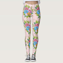 Färg Blommigt Bouquet Leggings - Vibrant Botanic