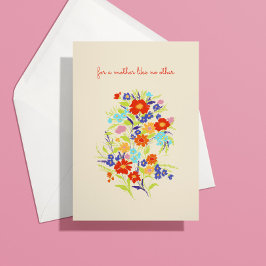 Färg Blommigt Bouquet Mor som inget annat kort