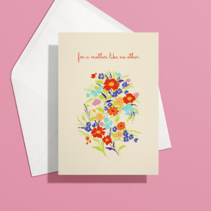 Färg Blommigt Bouquet Mor som inget annat kort