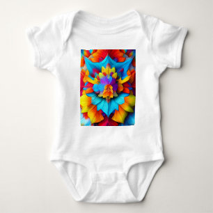 Färg Blommigt Mandala Design T Shirt
