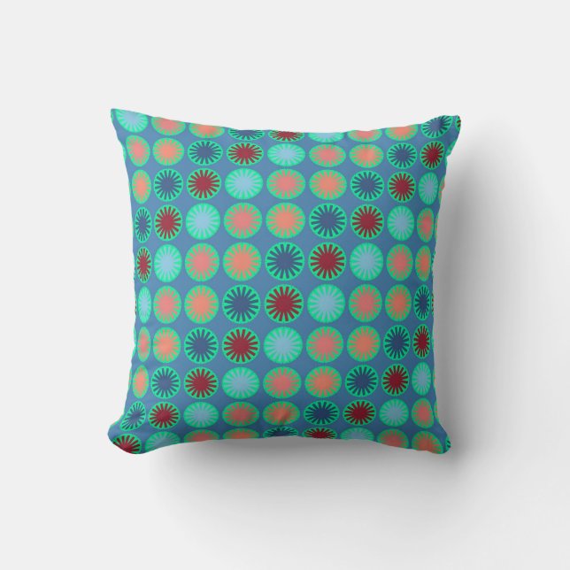Färg Blommigt Modern Geometric Mönster Kudde (Framsida)