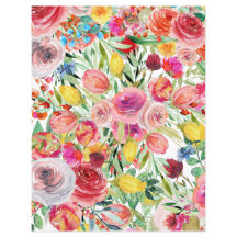 Färg Blommigt Papprare Lakan - multifärgad blommig