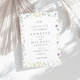 Färg Blommigt spara datumet Inbjudan