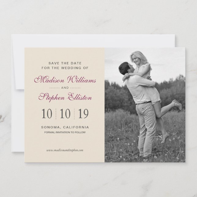 Färg Blommigt Vattenfärg Bouquet - Spara datum Spara Datumet (Framsida)