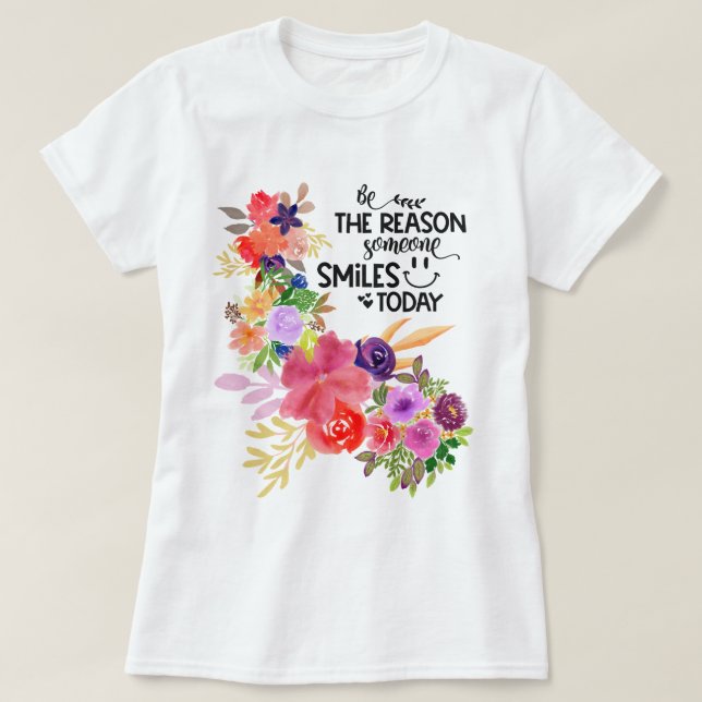 Färg Blommigt Vattenfärg | Var orsak.. T Shirt (Design framsida)
