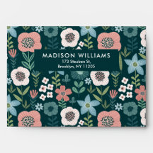 Färg Blommor Modern Minimalistisk Enkel Kuvert