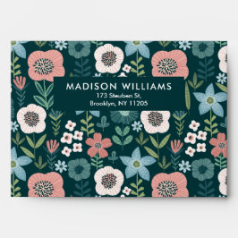 Färg Blommor Modern Minimalistisk Enkel Kuvert