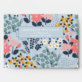 Färg Blommor Modern Minimalistisk Enkel Kuvert