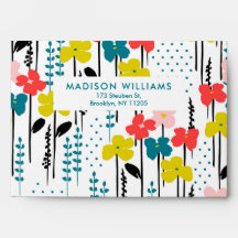 Färg Blommor Modern Minimalistisk Enkel Kuvert