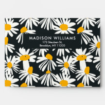 Färg-blommor Modern minimalistiskt enkelt kuvert