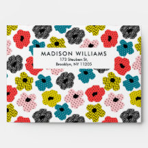 Färg Blommor Moderna Minimalistiska Enkla Kuvert