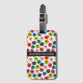 Färg Blommor - resgodsmarkeringar Bagagebricka