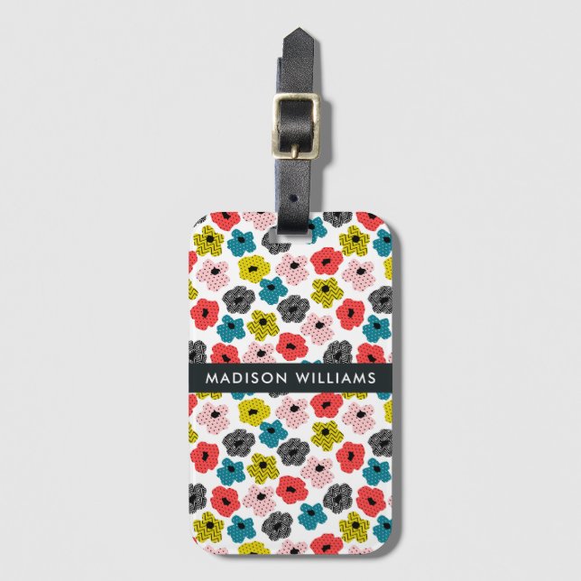 Färg Blommor - resgodsmarkeringar Bagagebricka (Framsida vertikal)