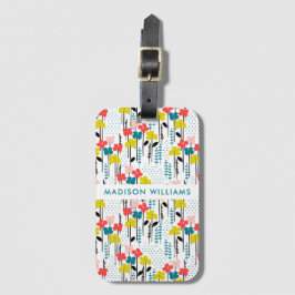 Färg Blommor - resgodsmarkeringar Bagagebricka