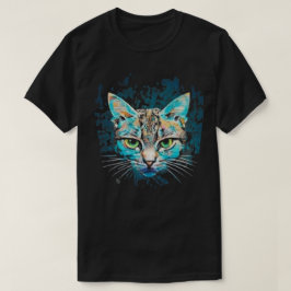 Färg Blue Cat T-Shirt