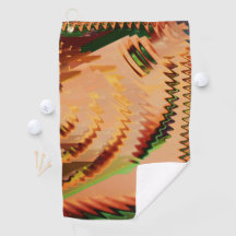 Färg-brott med zig zag eller vågeffekt golfhandduk
