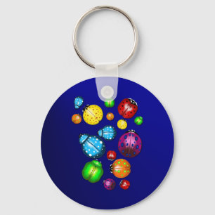 Färg buggar Keychain Nyckelring