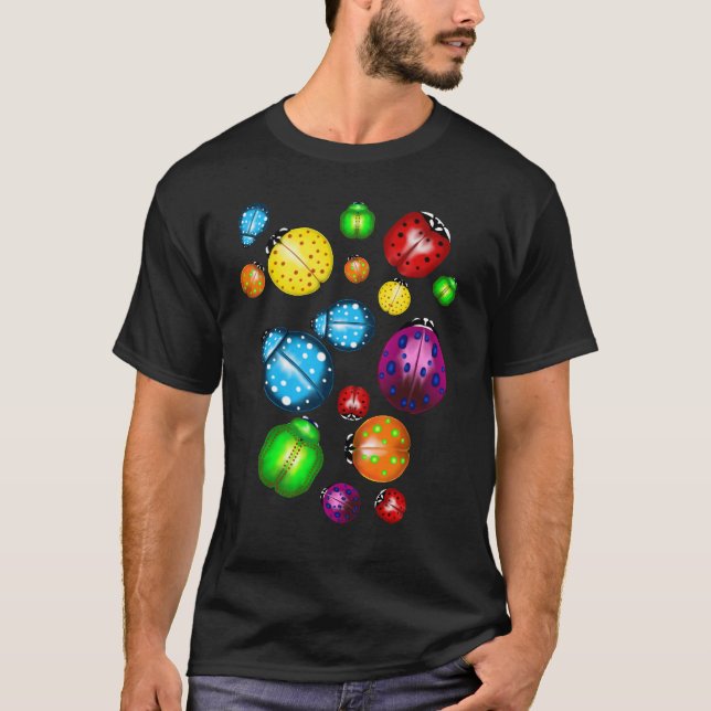 Färg buggar T-tröja Tee Shirt (Framsida)