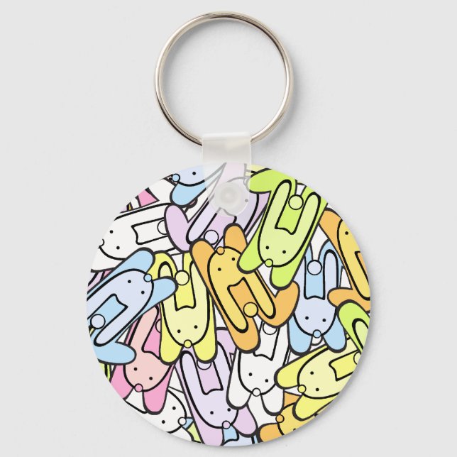 färg bunnies nyckelring (Framsida)