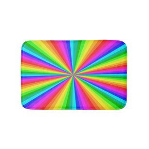 Färg Burst Rainbow Art Bath Mat Badrumsmatta