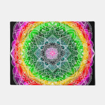 Färg Burst Rainbow Prism Mandala