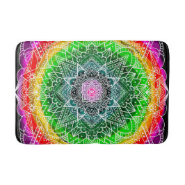 Färg Burst Rainbow Prism Mandala Badrumsmatta