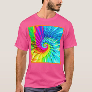 Färg Burst Spiral Mönster Art T Shirt