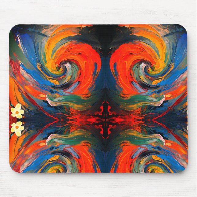 Färg Burst Spiral Musmatta (Framsidan)