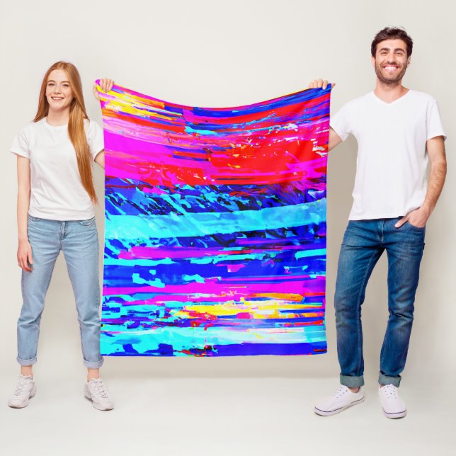 Färg Bursting Mönster Fleecefilt (På plats)