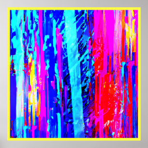 Färg Bursting Mönster Poster