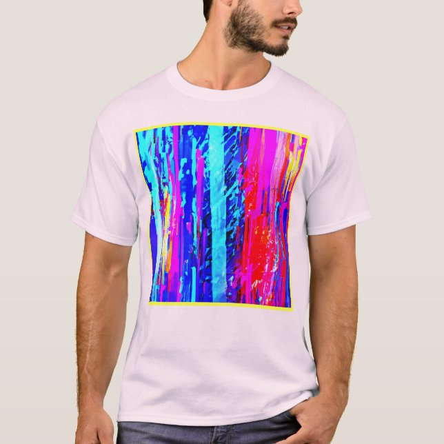 Färg Bursting Mönster T Shirt (Framsida)