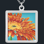 Färg Bursts I Silverpläterat Halsband<br><div class="desc">Blommigt</div>