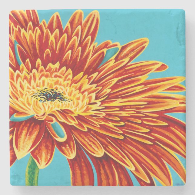 Färg Bursts I Underlägg Sten (Framsidan)