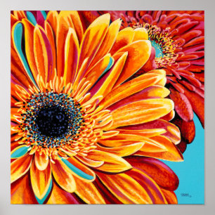 Färg Bursts II Poster