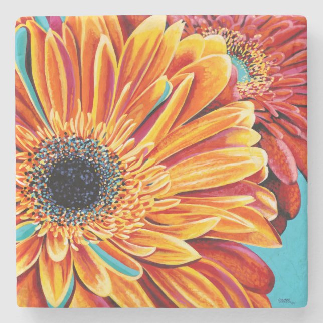 Färg Bursts II Underlägg Sten (Framsidan)