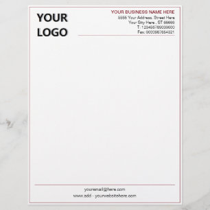 Färg Business Letterhead med Logotyp och QR-kod Brevhuvud
