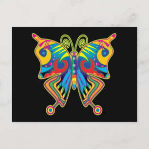 FÄRG BUTTERFLIGEN ART VYKORT
